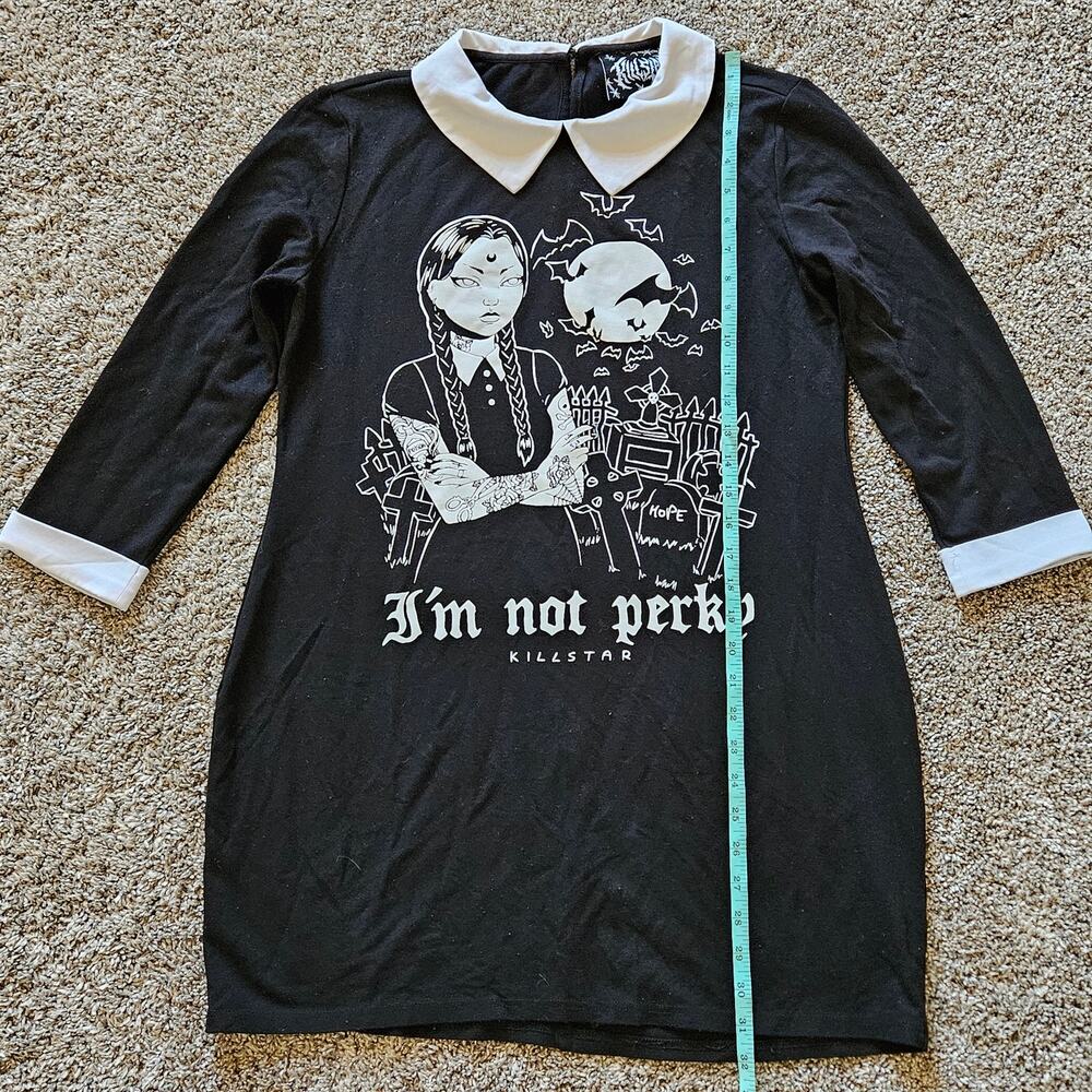 Killstar Dress Womens Size XL Collar Long Sleeve Goth Witchy Wednesday Addams - Picture 2 of 11